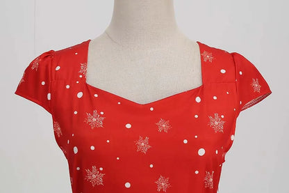 Bedrucktes A-Linien-Partykleid für Damen im Vintage-Stil