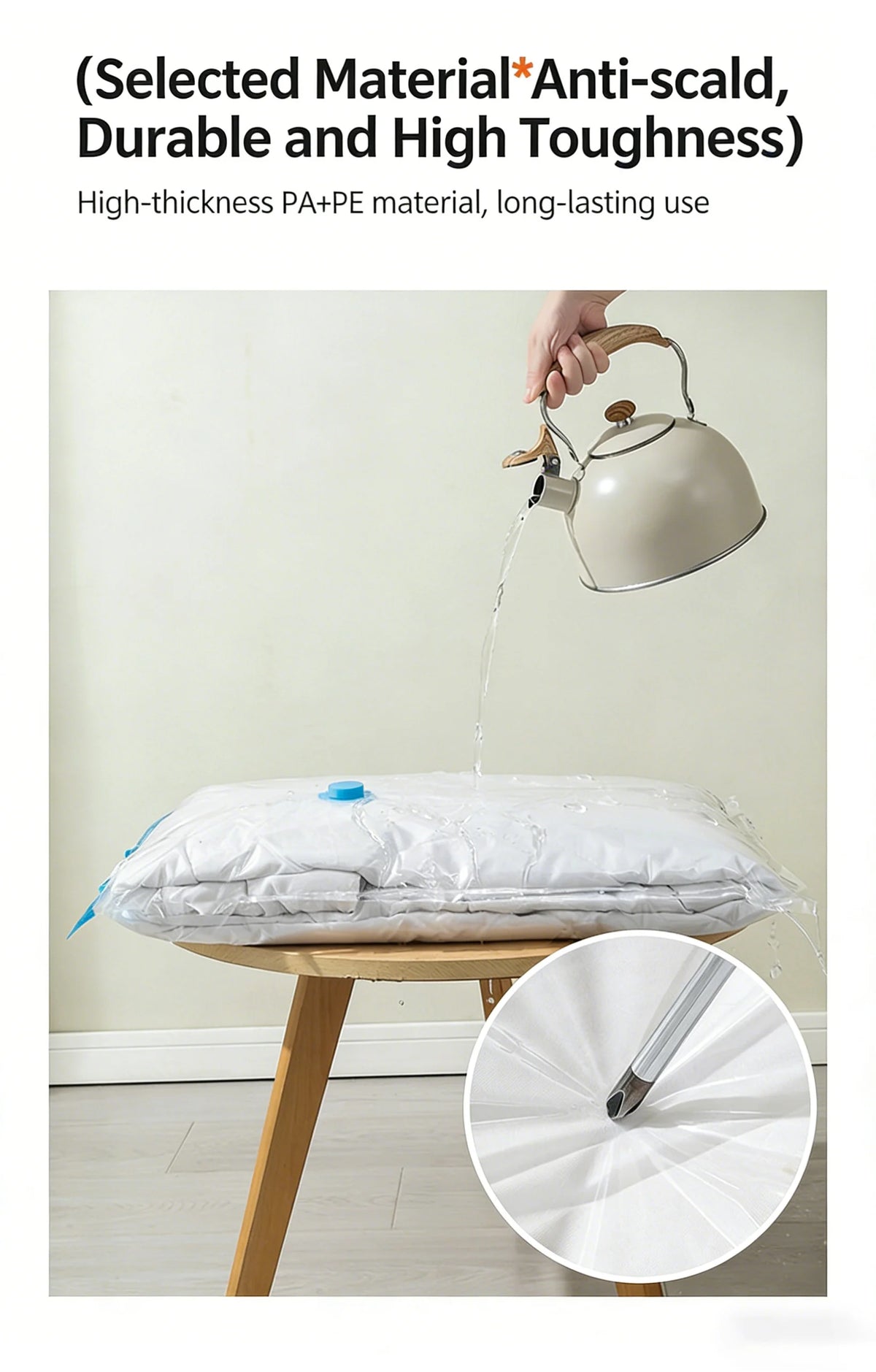 Vacuum Storage Bags 5-Pack | Space Saver Bags for Clothes, Duvets & Bedding, M & L Sizes