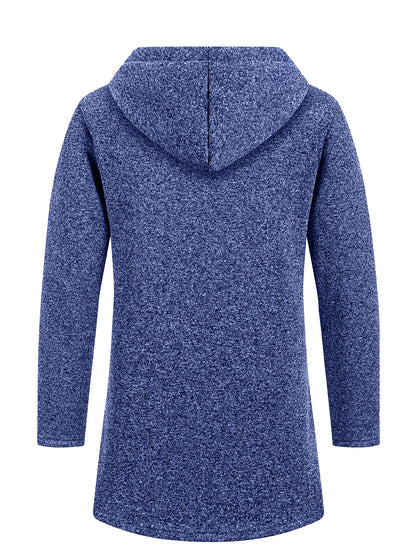 Kapuzenjacke für Herren mit Reißverschluss für den lässigen Lagenlook