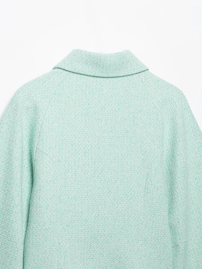 TF·MLN Türkisfarbene kurze Damen-Reißverschlussjacke