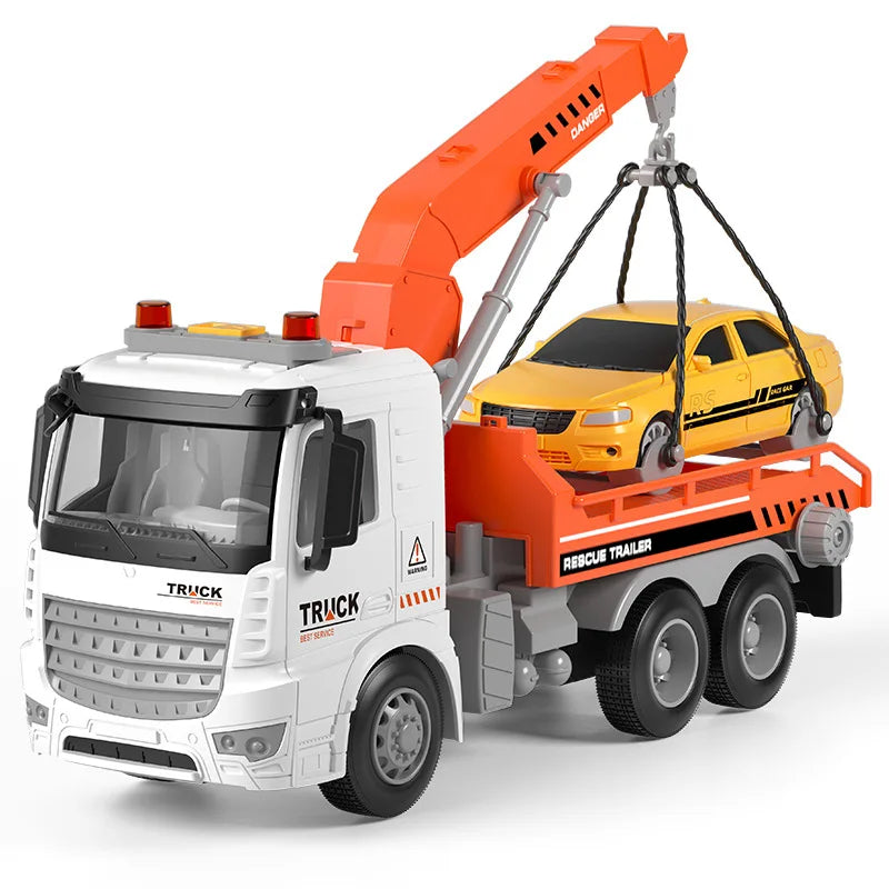 Inertia Rescue Crane Trailer Toy with Lights & Sounds