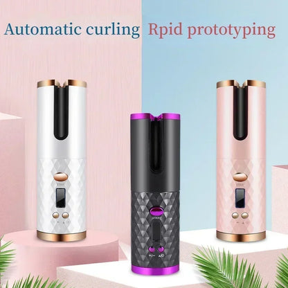 Fer à boucler automatique sans fil | Rechargeable par USB, anti-brûlure, fer à friser sans fil 200°C