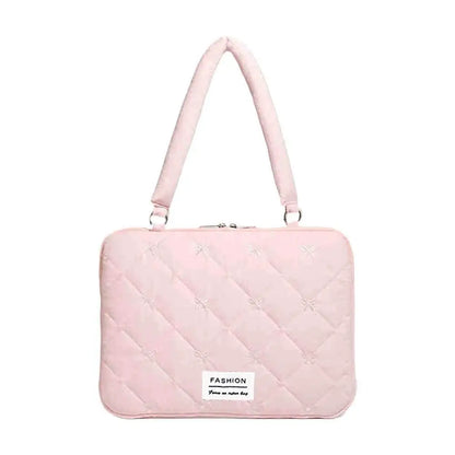 Custodia per laptop con fiocco carino 15" - Custodia morbida e imbottita per notebook con maniglia