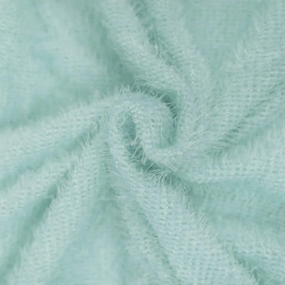 Knie-langes Damen-Strickkleid mit Rundhalsausschnitt