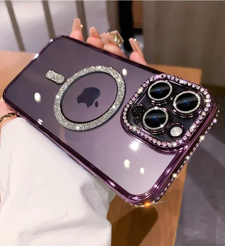 Glitter Clear Magnetic iPhone Case
