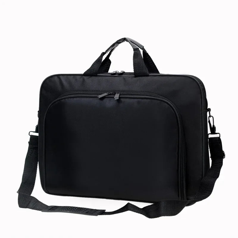 Nylon Laptop Handbag 15.6"-17" - Lightweight Zippered Computer Shoulder Bag
