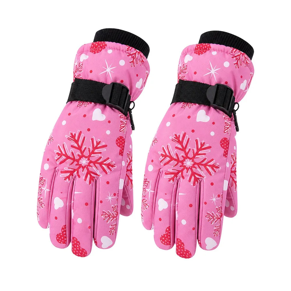 Youth Ski Gloves – Windproof Non-Slip Snow Gloves (Ages 9–15)