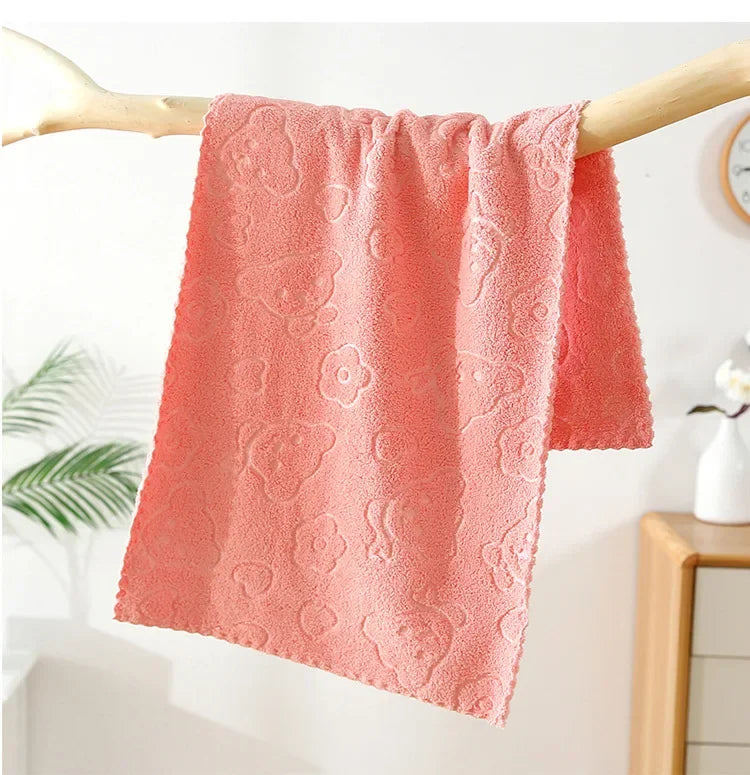 Embossed Hand Towels – Soft Bear & Floral Face Towels, 1, 5 or 10 Pack