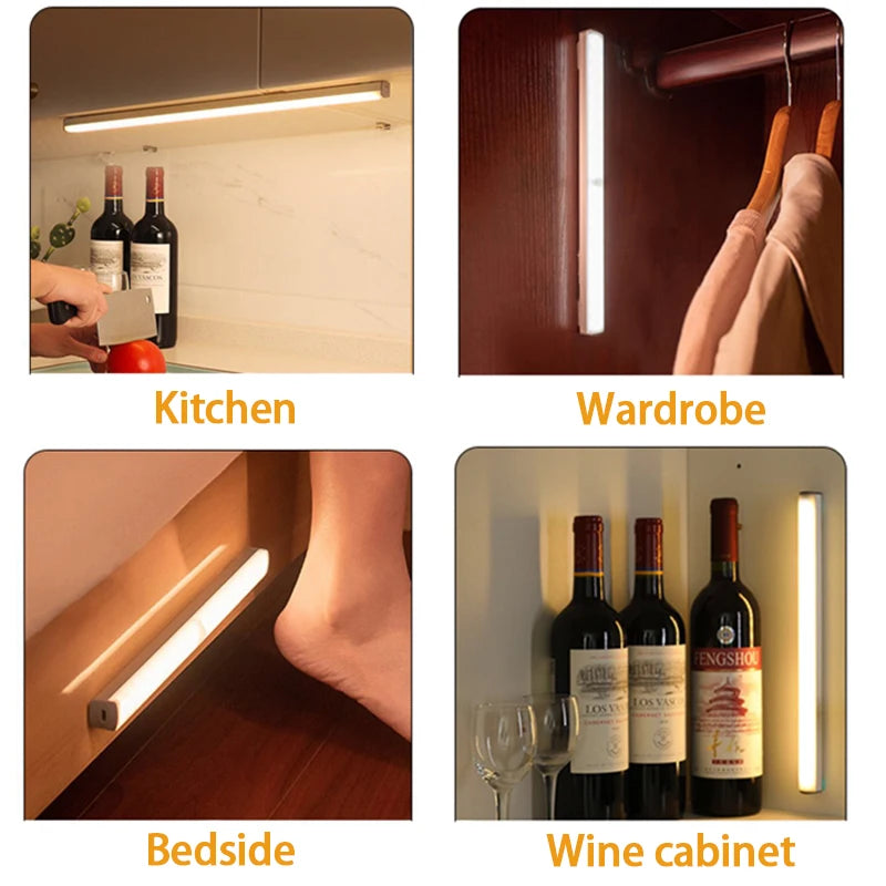 Rechargeable Motion Sensor LED Light Bar – Wireless Under Cabinet & Closet Light