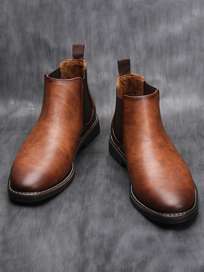 Herren-Chelsea-Boots im Slip-on-Stil mit eckiger Zehenpartie