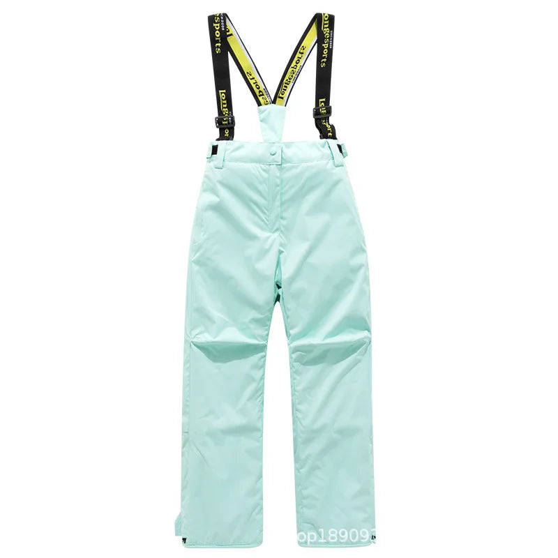 Children's Ski Suit Girls Boys Outdoor Thickened Waterproof Windproof Warm Teenager Ski Pants Equipment 100-165cm