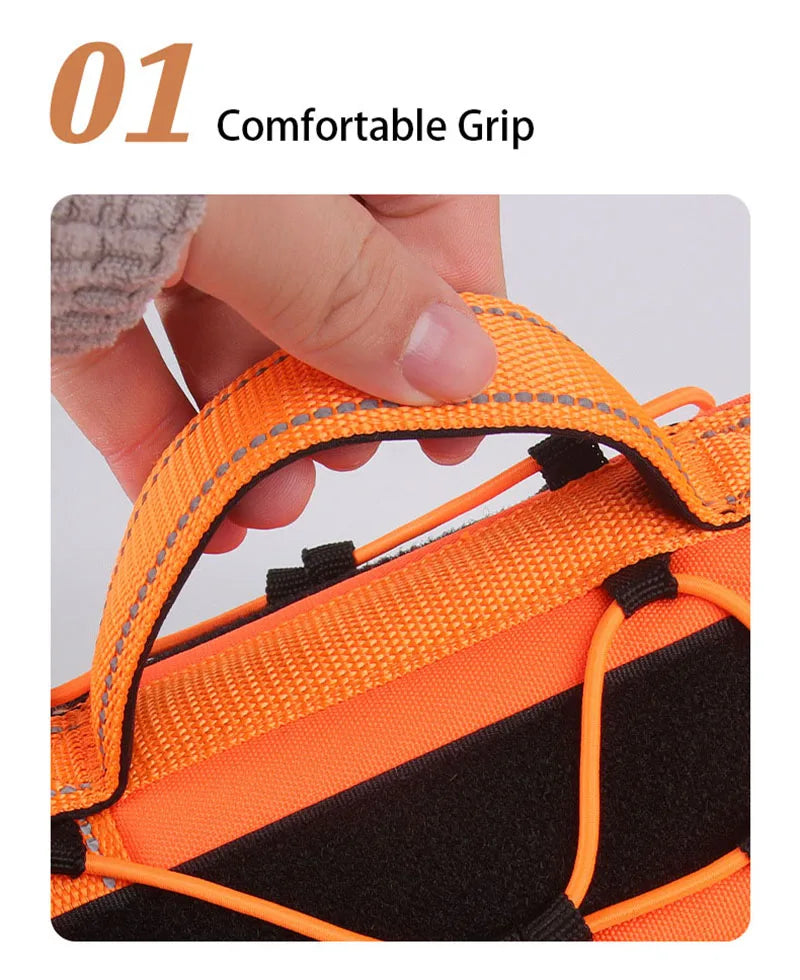 New Reflective Tactical Dog Harness No Pull Adjustable Vest Explosion Proof Durable Pet Chest Strap For Small Medium Large Dogs
