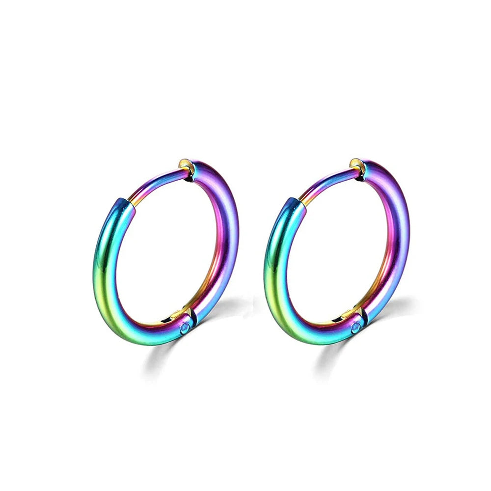 Stainless Steel Huggie Hoop Earrings – Small Gold or Silver Hoops