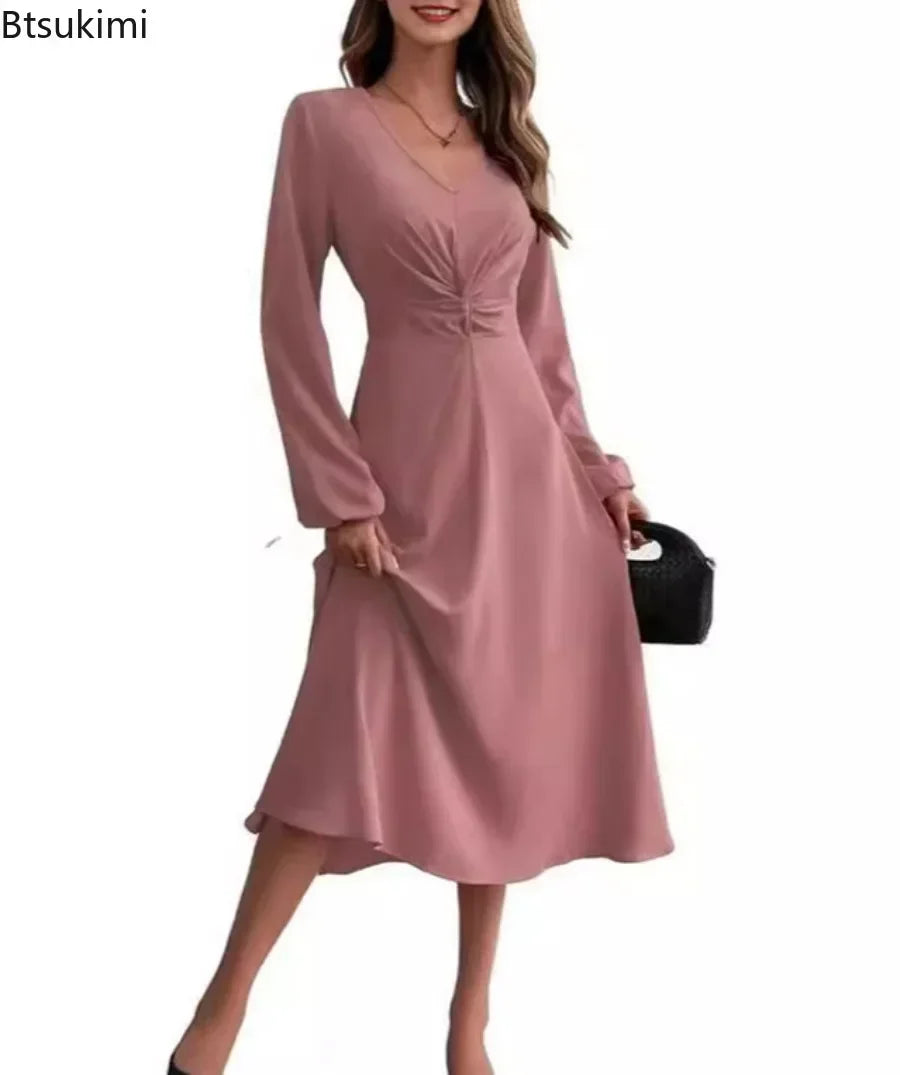 Women's V-Neck Long Dress