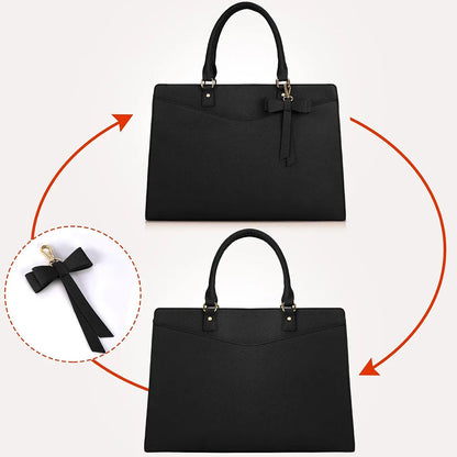 Borsa da lavoro da donna in similpelle per laptop da 15,6" - Borsa portadocumenti leggera