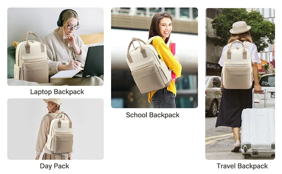 14"-15" Laptop Backpack with USB Charging Port - Tear-Resistant Business Daypack