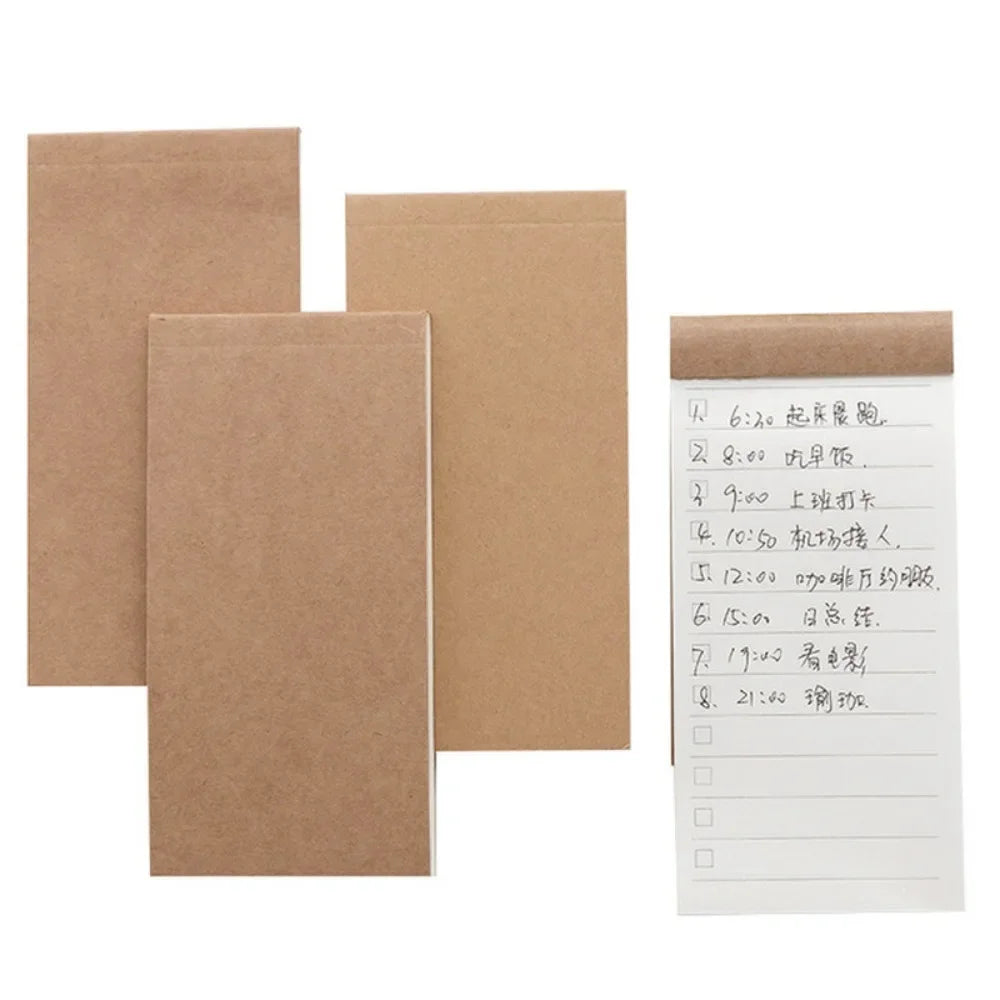 Pocket Kraft Paper Memo Pad Notepad Stationery Scrapbooking Memo Notes To Do List Tear Checklist Note Pad Blank White Labels