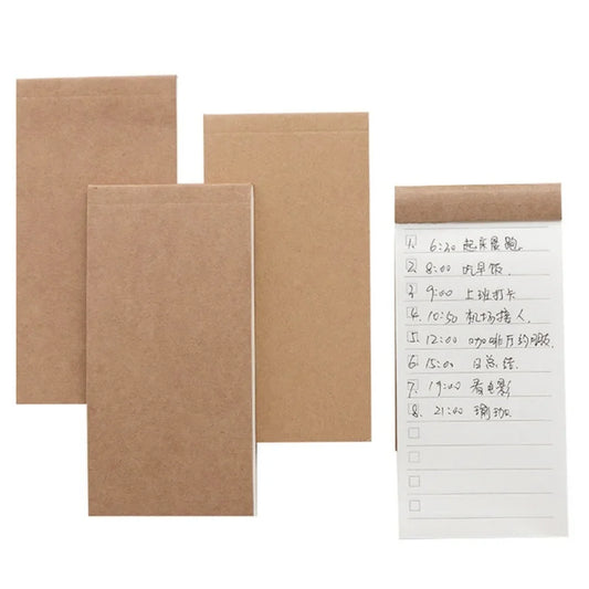 Pocket Kraft Paper Memo Pad – Tear-Off To-Do List Notepad for Scrapbooking & Stationery