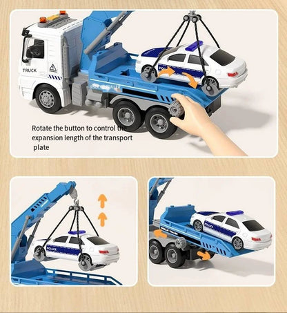 Inertia Rescue Crane Trailer Toy with Lights & Sounds