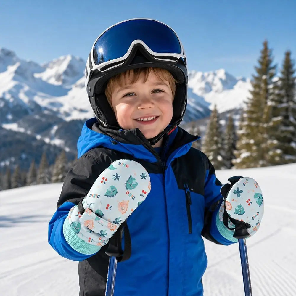 Little Kids' Thickened Snow Gloves – Water-Resistant (Ages 2–6)