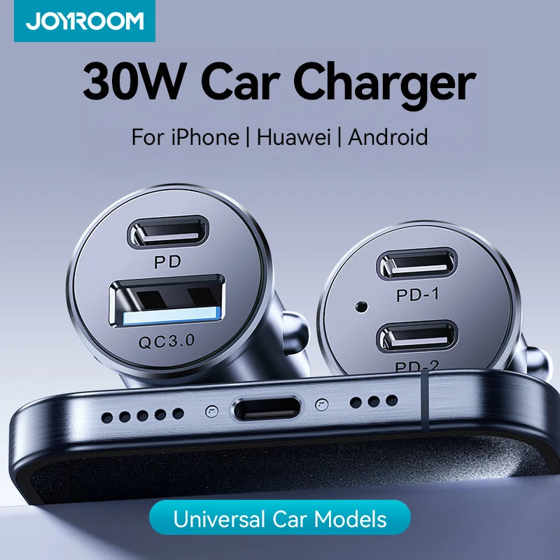 JOYROOM 30W Mini Dual-Port Car Charger