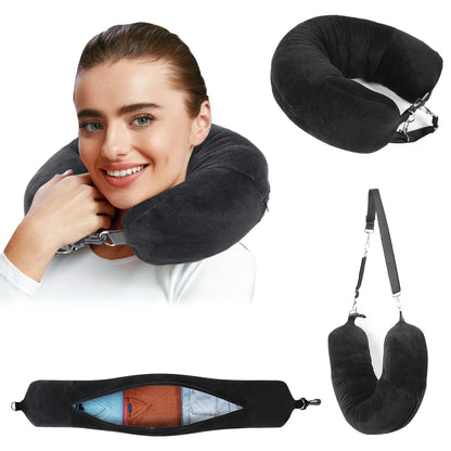 Coussin de voyage pour la nuque à remplir – Housse en U à garnir avec des vêtements