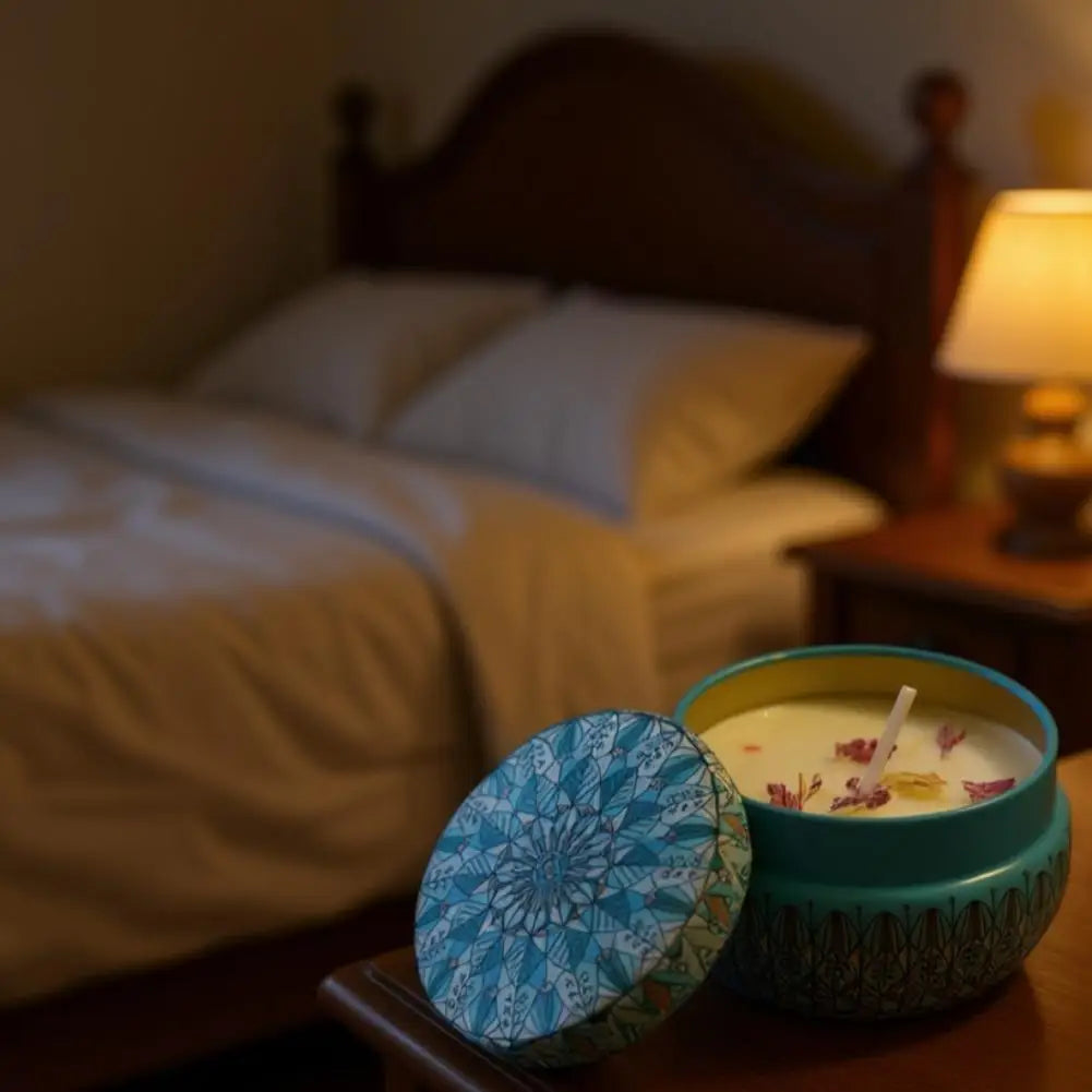 Scented Candles for Home Soy Wax Aromatherapy with Lavender Rose Jasmine etc. Plant Essential Oils & Dried Flowers Gifts
