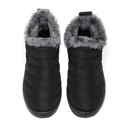 Botas de invierno sin cordones para hombre con forro de felpa HAJINK