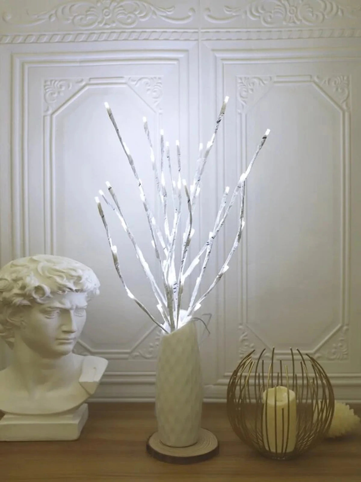 Lighted White Birch Branch – 20 LED Battery Fairy Light Decor