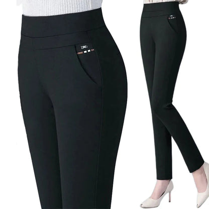 SUYISODA Damen High-Waist Stretch-Bleistift-Hose