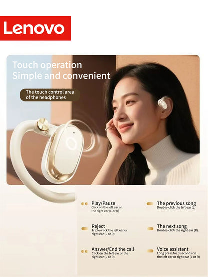 Lenovo EA366 kabellose Open-Ear-Ohrhörer – Bluetooth-Kopfhörer mit Ohrbügel und Ladeetui