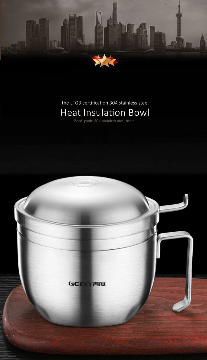 GEDO Insulated 304 Stainless-Steel Food Bowl