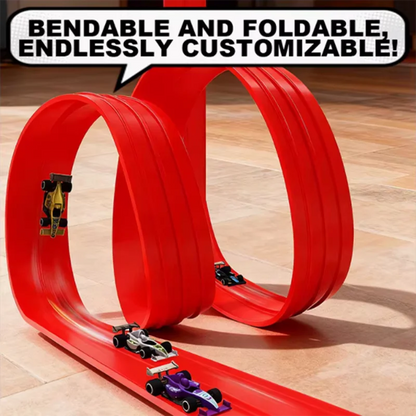 Race Track Car Ramp Toy – Gliding Rail Racing Set for Toddlers