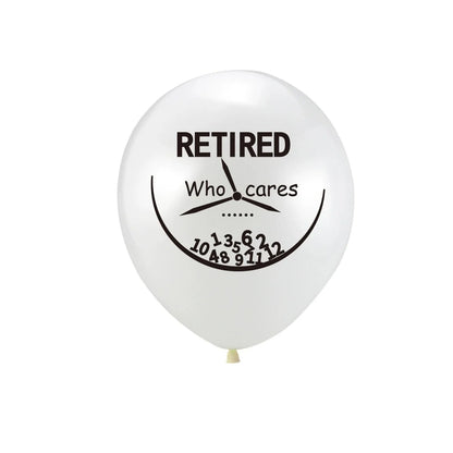 Happy Retirement Balloons – 15-Pack 12" Black & Gold Latex Party Balloons