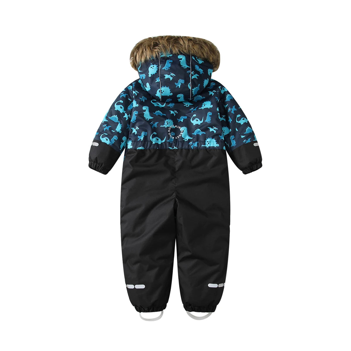 Baby Boys One-Piece Ski Suits Children's Snowboarding Fur Hooded Thick Windproof Warm Skiing Sports Clothes for Winter