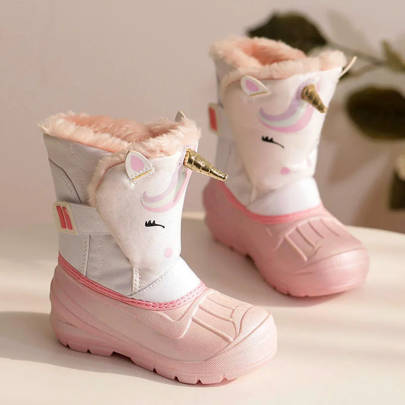 Toddler Animal Snow Boots – Plush-Lined Non-Slip Winter Boots