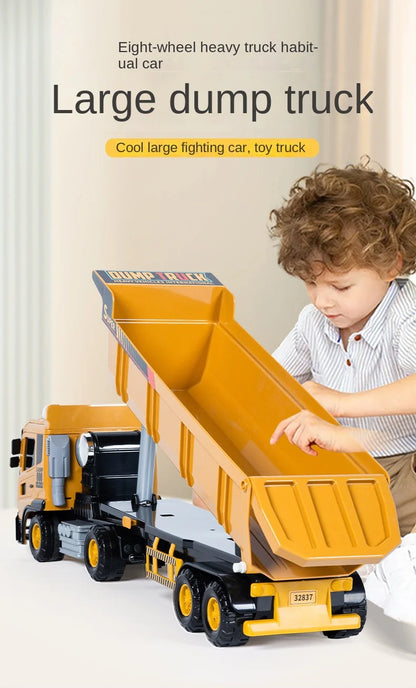 Large Dump Truck Toy with Unloading Bed – Realistic Construction Model