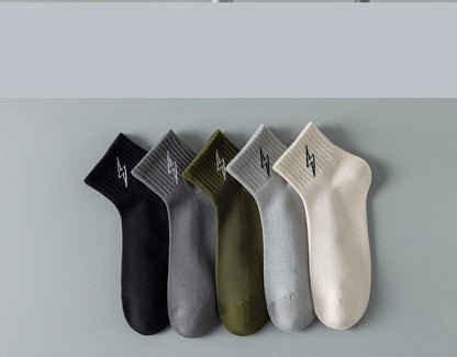 Men's Quarter Socks – 5 Pairs, Cotton-Blend Athletic Socks