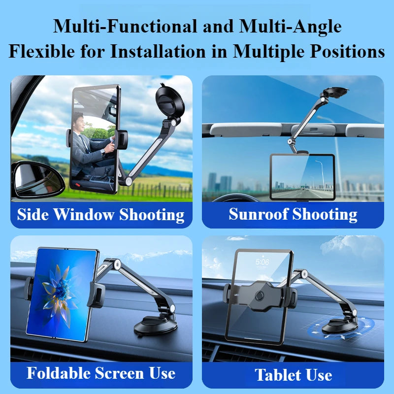 360° Car Suction-Cup Phone & Tablet Holder