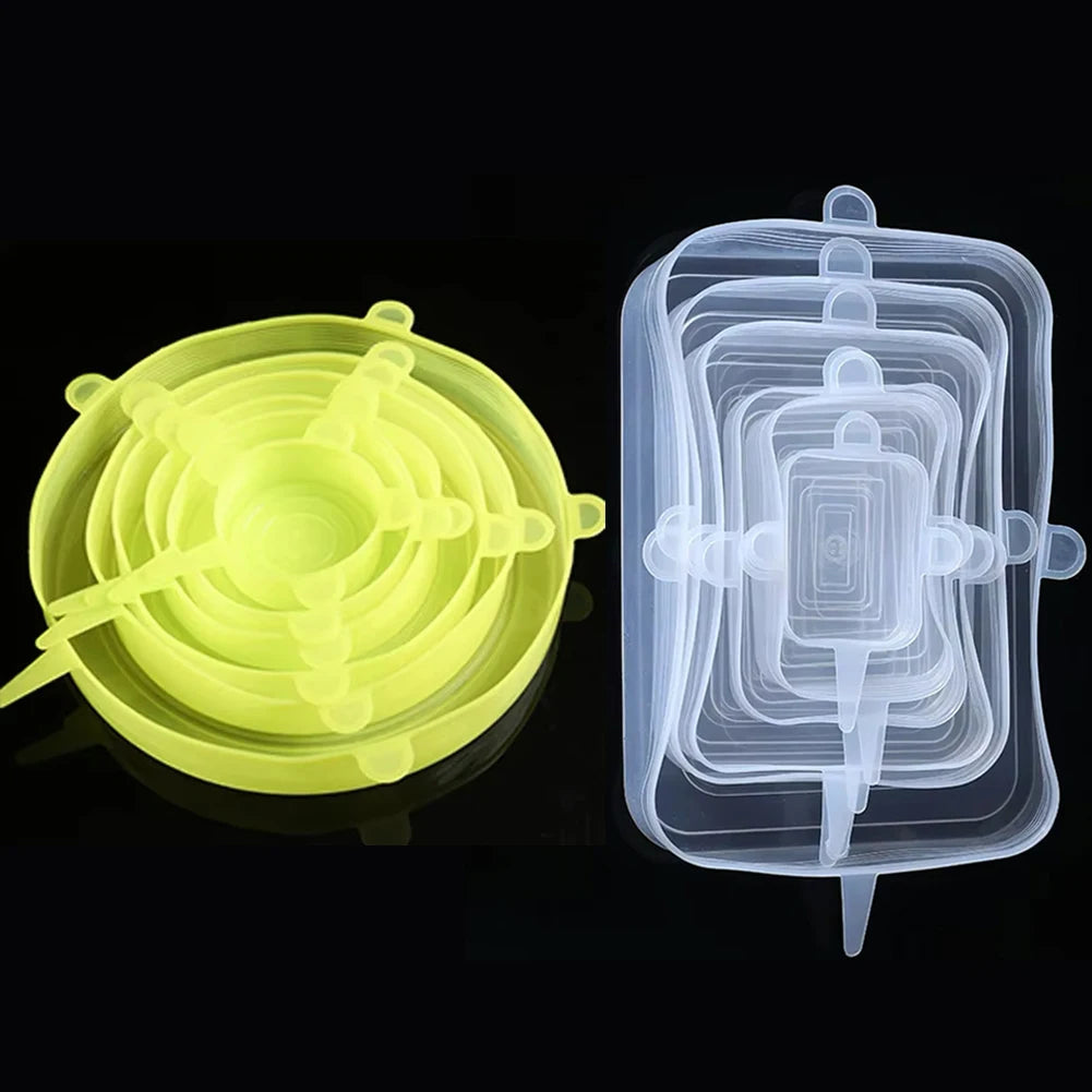 Silicone Stretch Lids – 6-Piece Reusable Food & Bowl Covers