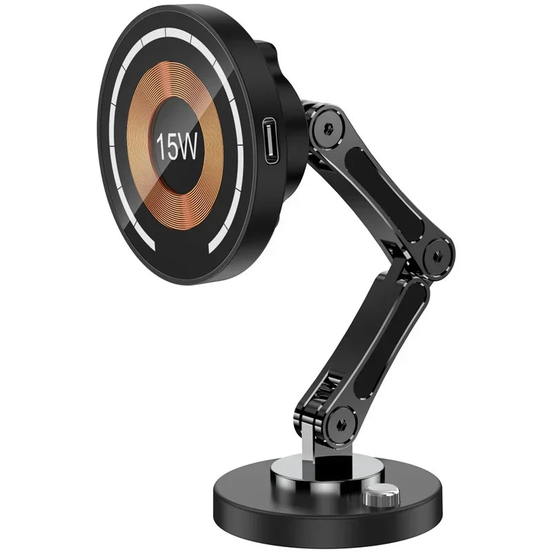 Magnetic Wireless Car Charger Stand & Phone Mount
