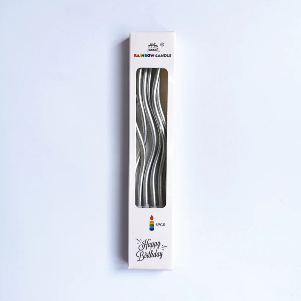 Birthday Cake Candles Smoke-Free Curved Cake Candles Curly Coil Candles Long For Birthday Cake Wedding Party Party Supplies