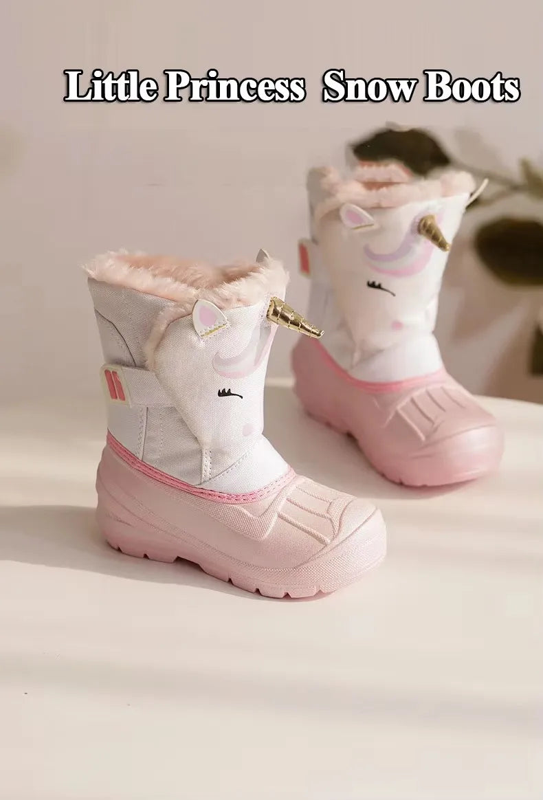 Toddler Animal Snow Boots – Plush-Lined Non-Slip Winter Boots