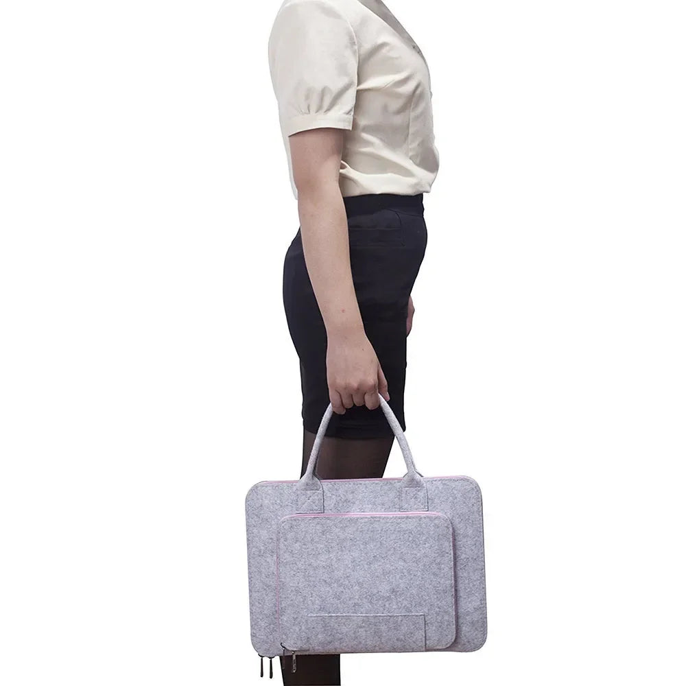 Felt Laptop Sleeve 11"-17" - Soft Notebook Case with Handle for Asus & Lenovo