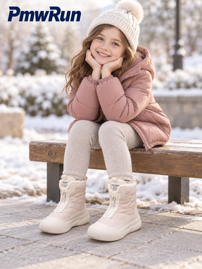 Kids' Plush-Lined Winter Snow Boots