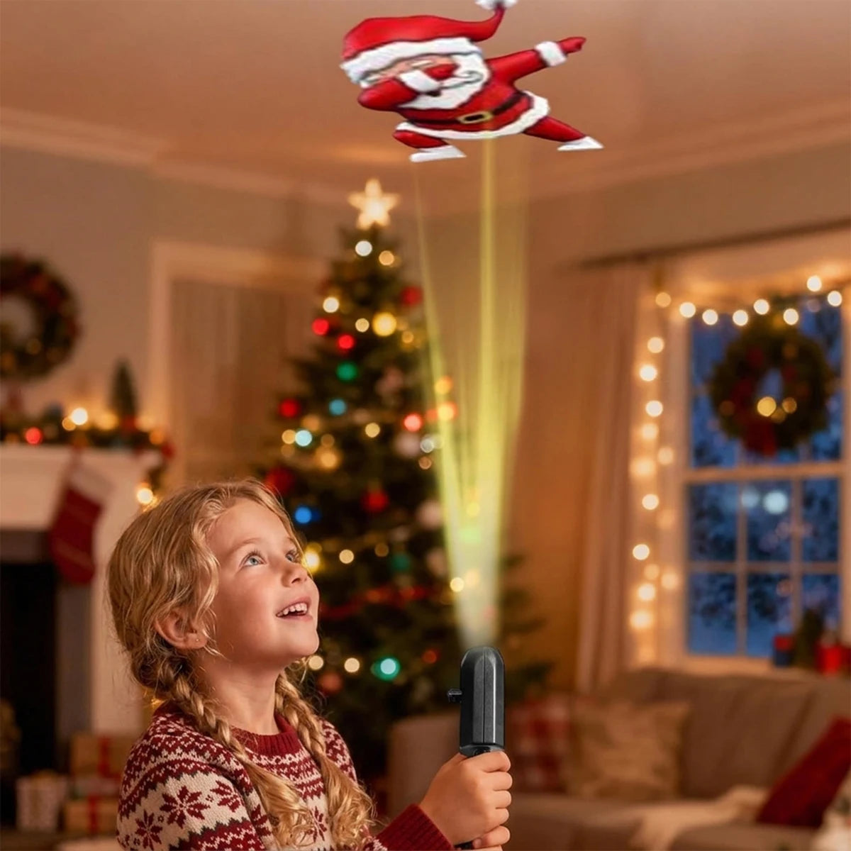 USB Christmas Projector Lamp with Flexible Gooseneck – Car & Desk