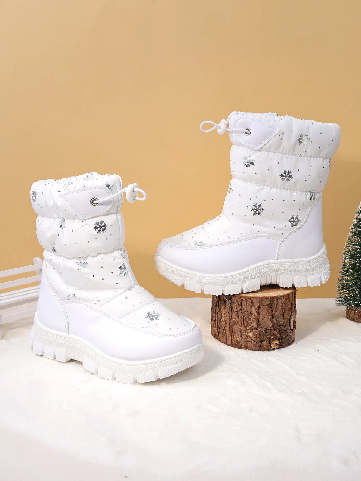 Kids' Plush-Lined Side-Zip Winter Ankle Boots