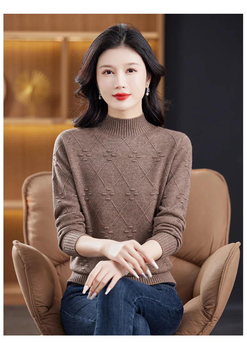 Women's Mock-Neck Knit Sweater