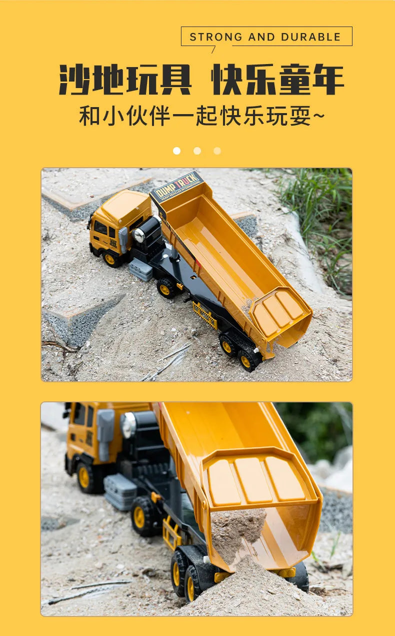 Large Dump Truck Toy with Unloading Bed – Realistic Construction Model
