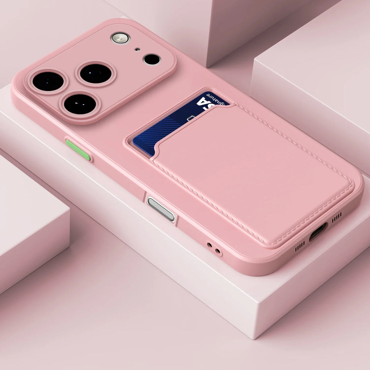 iPhone Card Holder Case with Camera Lens Protection